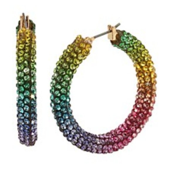 Betsey Johnson Jewelry - Betsey Johnson Multi Rainbow Hoops
